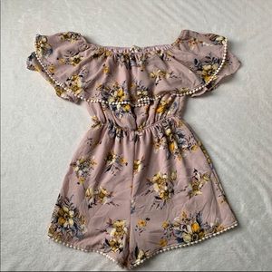 Francesca’s Floral Off the Shoulder Romper